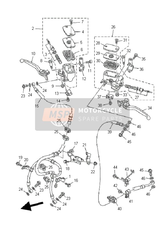 Yamaha YP400 MAJESTY 2010 Front Master Cylinder for a 2010 Yamaha YP400 MAJESTY